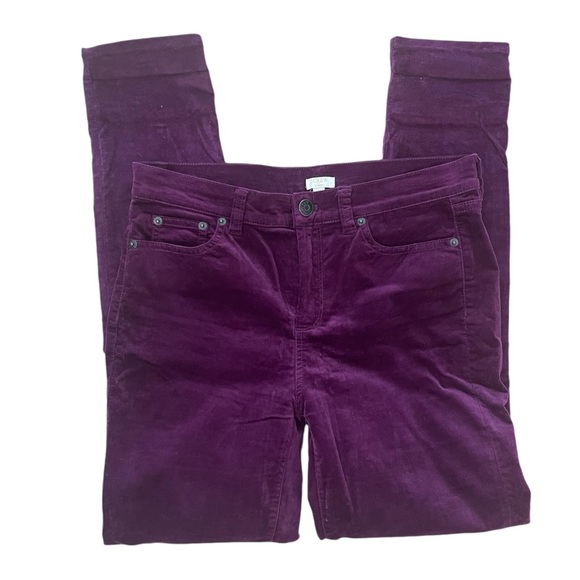 J. Crew Factory Pants - J. Crew Factory Purple Plum Velvet Skinny Leg Pant- 29